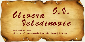 Olivera Veledinović vizit kartica